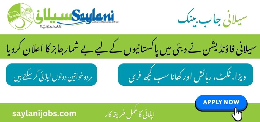 Saylani Welfare Dubai jobs