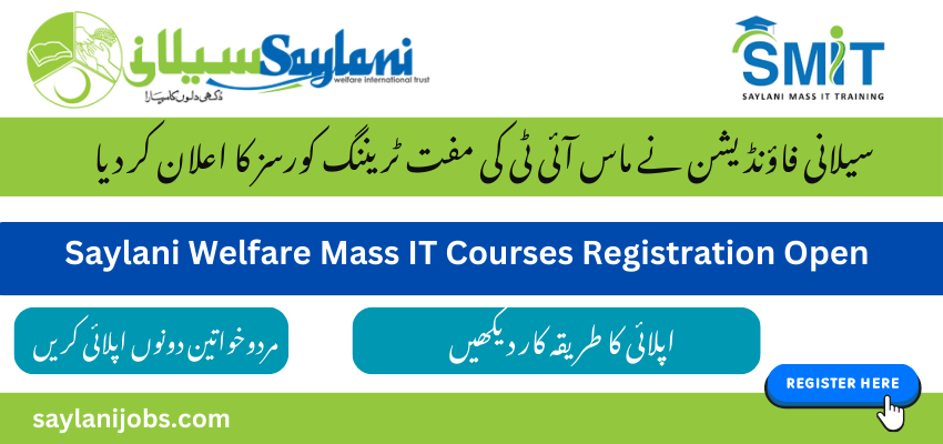 Saylani Welfare Mass IT Courses Registration Online