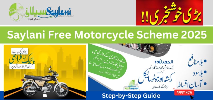 Saylani Free Motorcycle Scheme 2025 Apply Online
