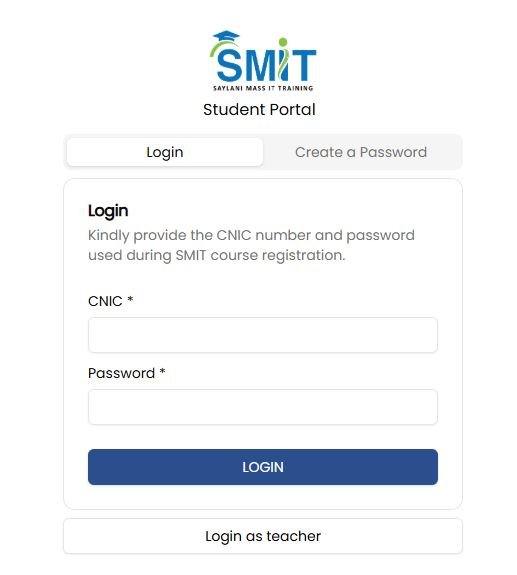 SMIT Student Portal Login - Create Account 1 Saylani Welfare Trust smit student portal